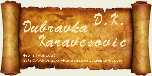 Dubravka Karavesović vizit kartica